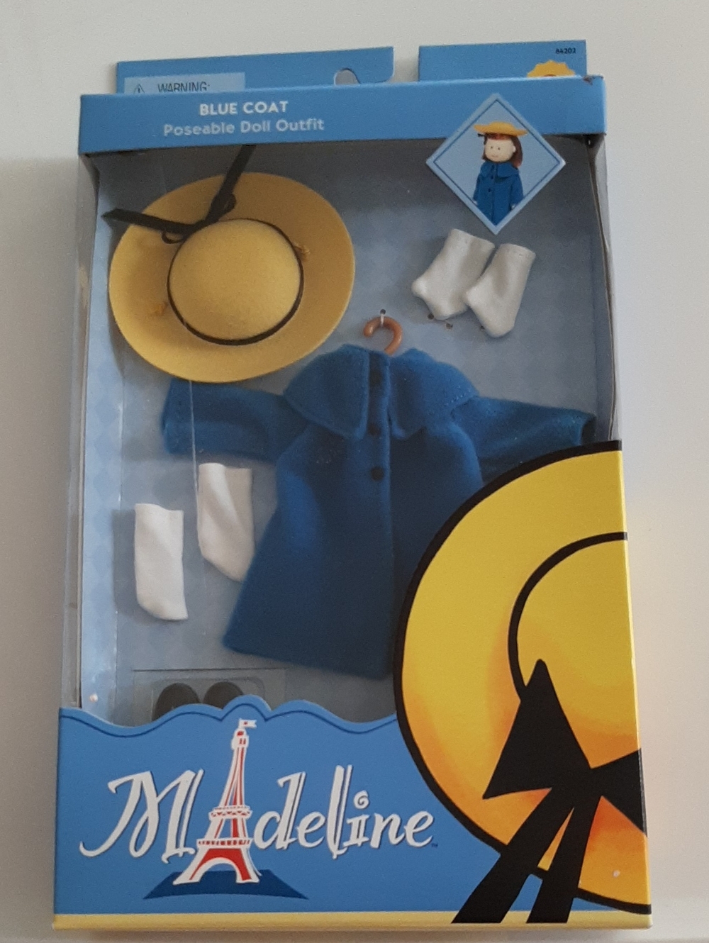Madeline Blue Coat and Yellow Hat Doll Outfit